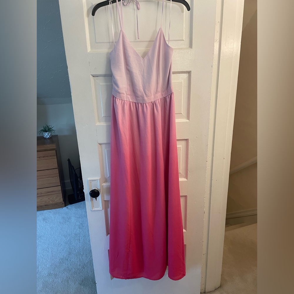 Express Maxi Halter Ombré Dress - small